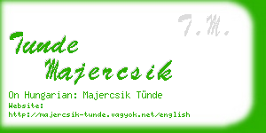 tunde majercsik business card